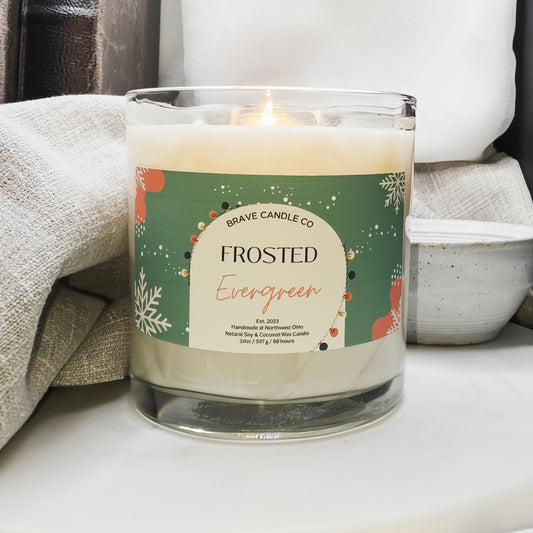 Frosted Evergreen Soy & Coconut Wax Candle