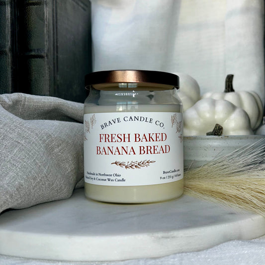 Fresh Baked Banana Bread Soy & Coconut Candle